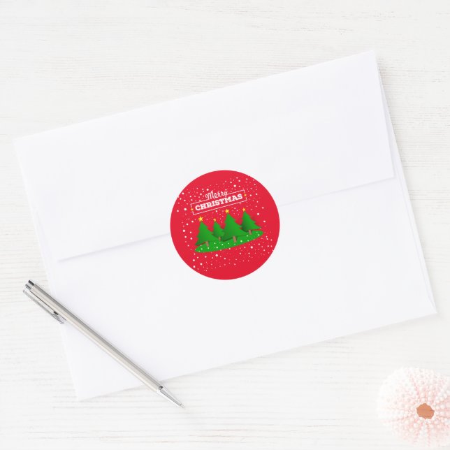 design de etiqueta de natal alegre (Envelope)