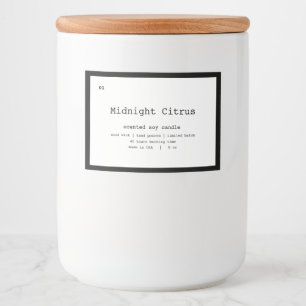 Design de etiqueta de produto de velas