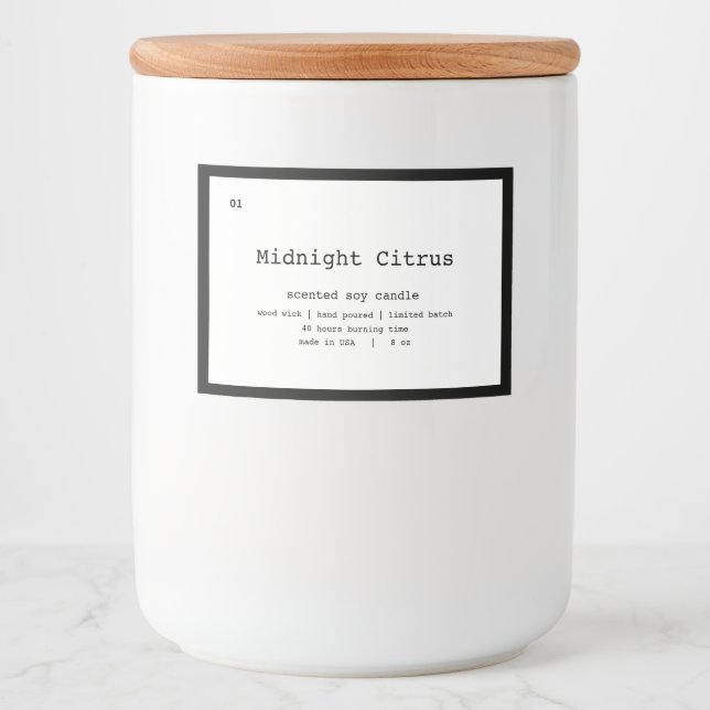 Design de etiqueta de produto de velas (Frente)