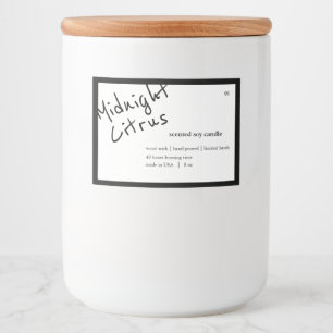 Design de etiqueta de produto de velas