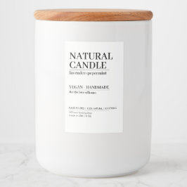 Design de etiqueta de produto de velas