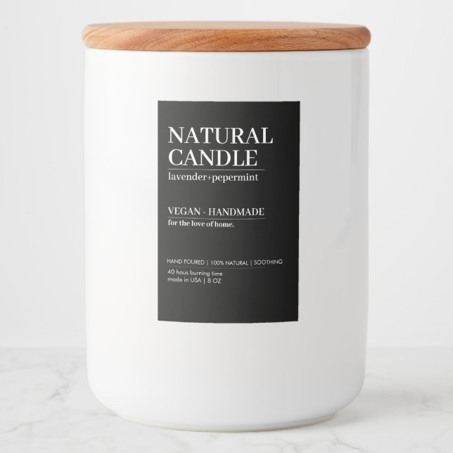 Design de etiqueta de produto de velas (Frente)
