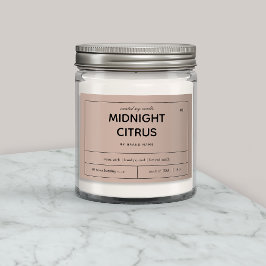 Design de etiqueta de produto de velas