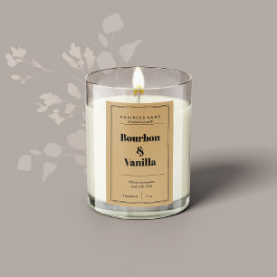 Design de etiqueta de produto de velas