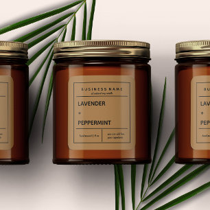 Design de etiqueta de produto de velas