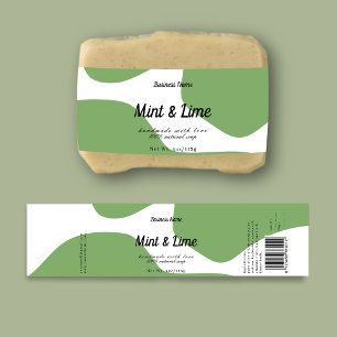 Design de Etiqueta de Sabão Verde de Pastel Modern
