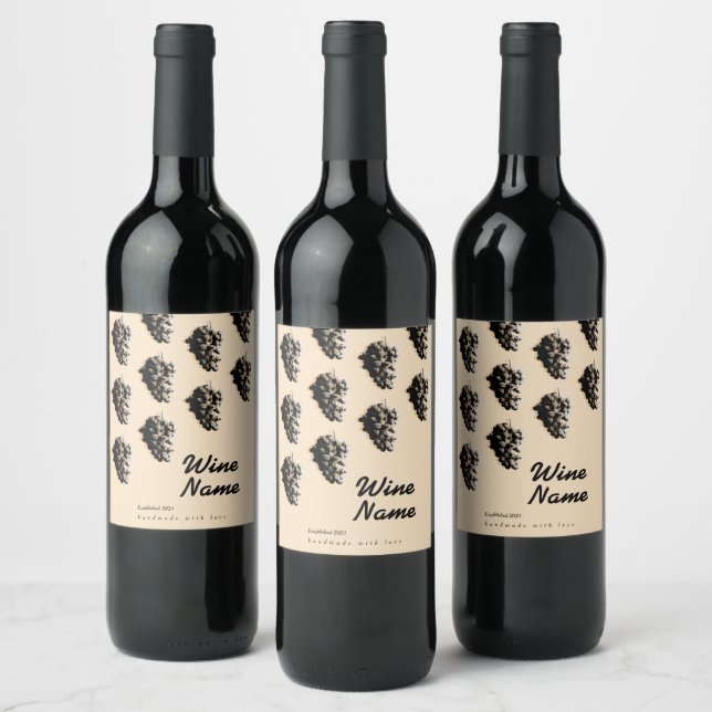 Design de etiqueta de vinho moderno (Garrafas)