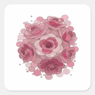 Design de etiqueta ROSA BORBULHAS da moda