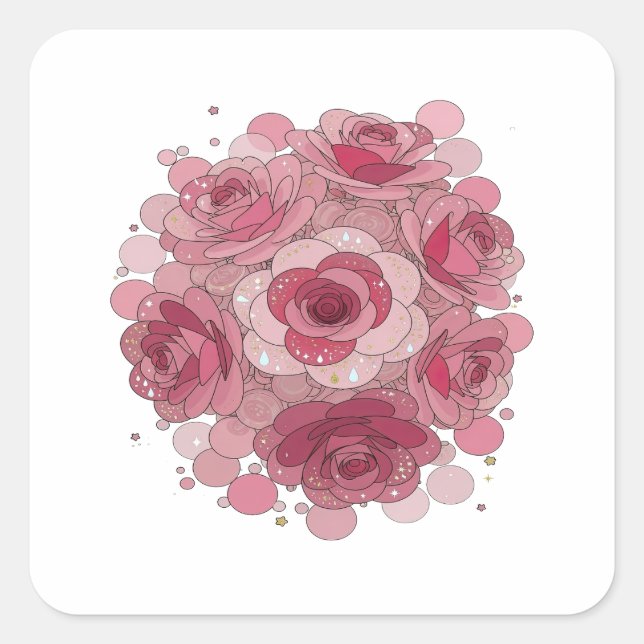 Design de etiqueta ROSA BORBULHAS da moda (Frente)