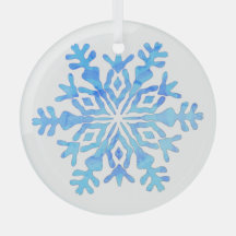 Design de floco de neve azul em um ornamento de vi