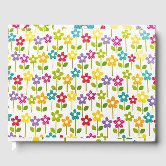 Design de Flor Colorida do Livro Convidado
