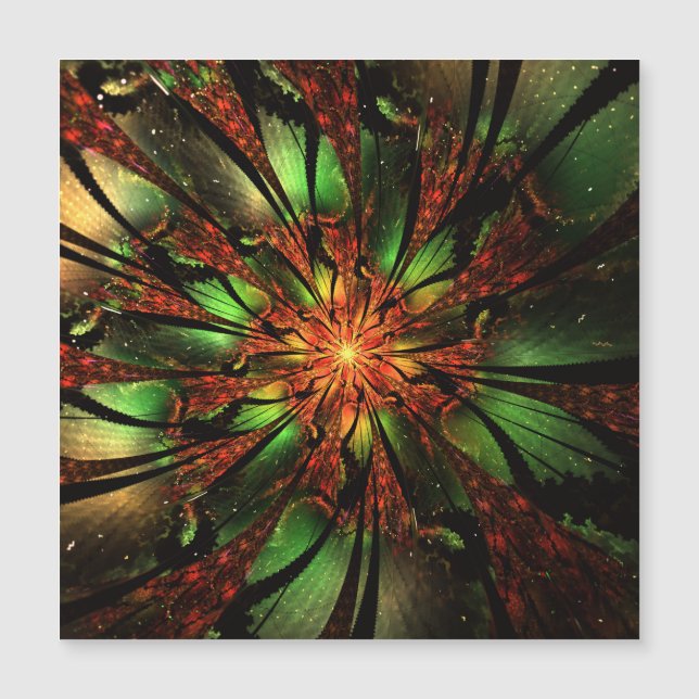 design de flor fractal abstrato. (Frente)