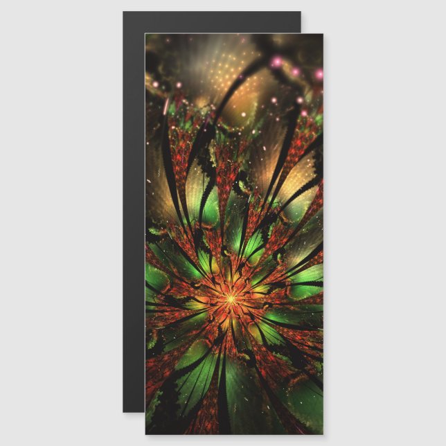 design de flor fractal abstrato. (Frente/Verso)