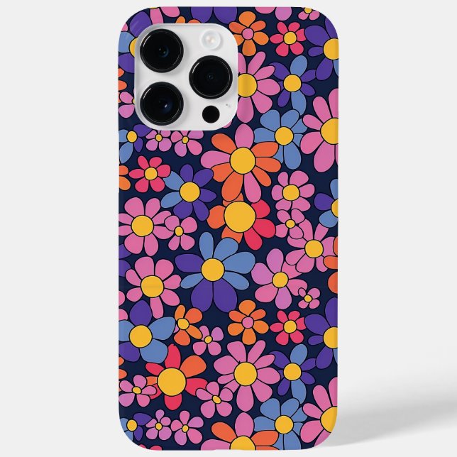Design de Flor Retroativo para iPhone e Samsung (Verso)