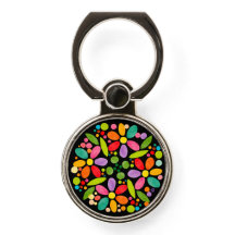 Design de Flores Simples Coloridas e Brilhantes