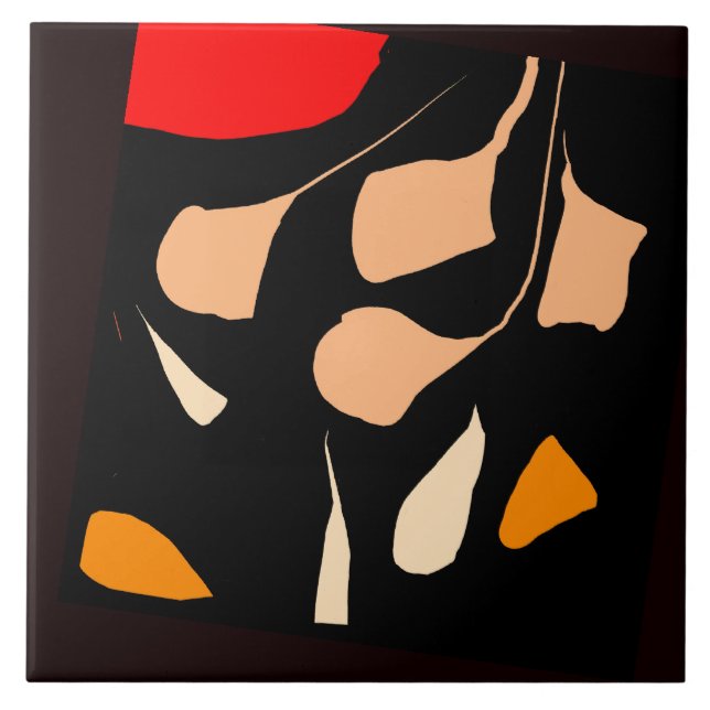 Design de folha de folhas Azulejo cerâmica (Frente)