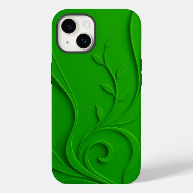 Design de Folha Minimalista Verde (Verso)