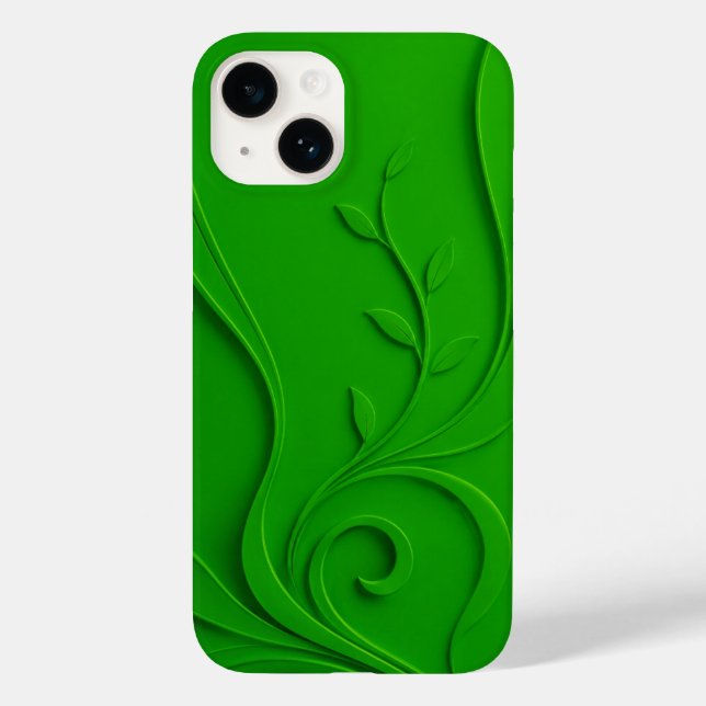 Design de Folha Minimalista Verde (Verso)