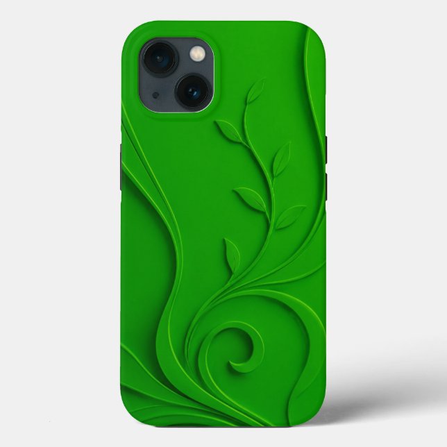 Design de Folha Minimalista Verde (Verso)