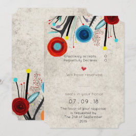 Design de Forma de Bilhete de Convite de Casamento