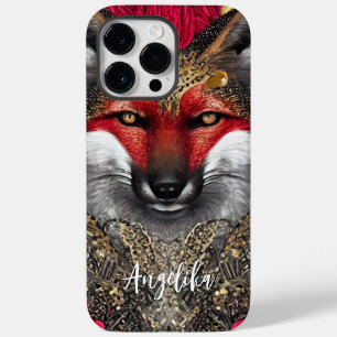 Design de Fox Dourada e Vermelha personalizável