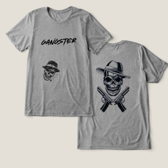 design de gangster T-Shirt (Design Frente e Verso)