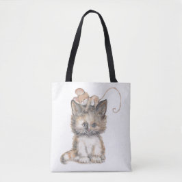 Design de gato e mouse em um Bolsa / Saco