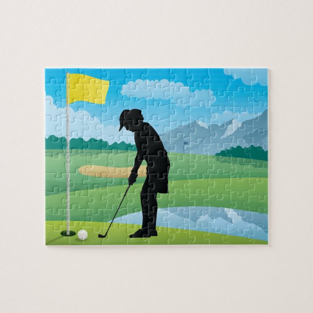 Design de Golfer de Jigsera Quebra-cabeça (Horizontal)