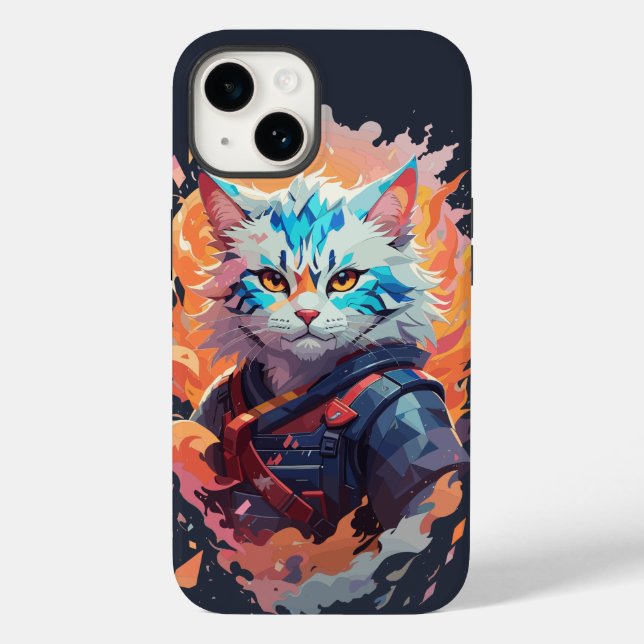 Design de Guerreiro Ninja Gato Fofo (Verso)