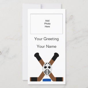 Design de hóquei Cartão com fotos personalizado
