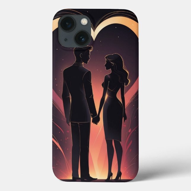 Design de ilustração de casal adorável (Verso)