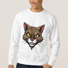 Design de Impressão de Camisa de Gato Cartoonista