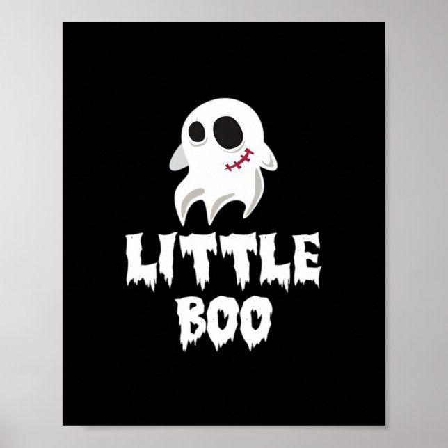 Design de Impressão Little Boo de Halloween (Frente)