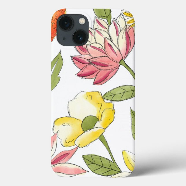 Design de Jardim Floral com Fundo Branco (Verso)