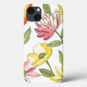Design de Jardim Floral com Fundo Branco