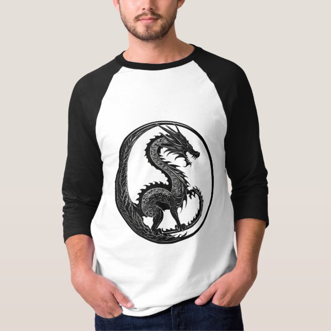 "Design de Logotipo de Dragão para Camisetas (Frente)