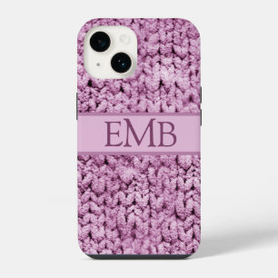 Design de Malha Rosa Impresso com Monograma Person