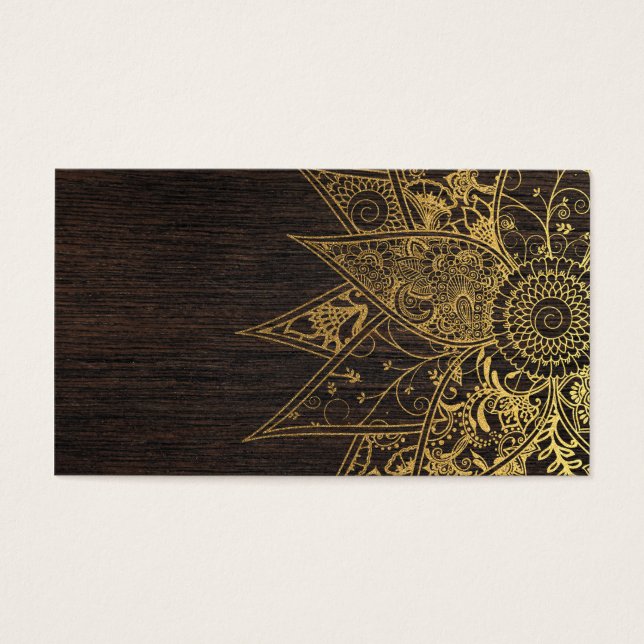 Design de mão desenhada com um hena de flor da moe (Frente)