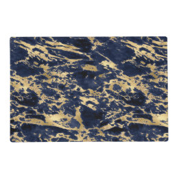 Design de mármore azul Dourado com Marinho Elegant