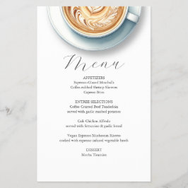Design de Menu de Cafeteria Rosa