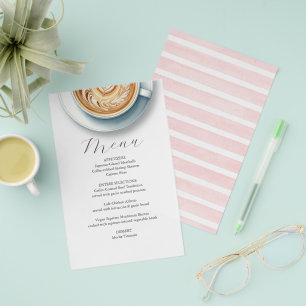 Design de Menu de Cafeteria Rosa