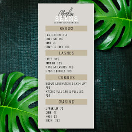Design de Menu de Tratamento de Salão de Beleza