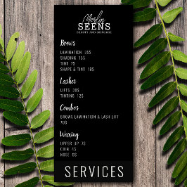 Design de Menu de Tratamento de Salão de Beleza Pr