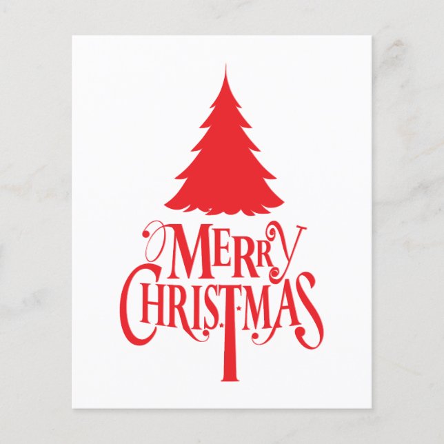 Design de Natal com árvore vermelha (Frente)