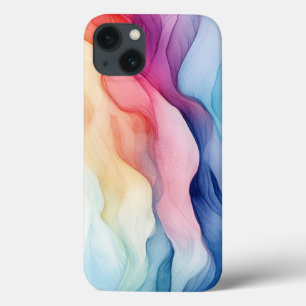 Design de Onda Rainbow Watercolor