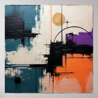 Design de onda retrorreflectora 03 - Papel Poster