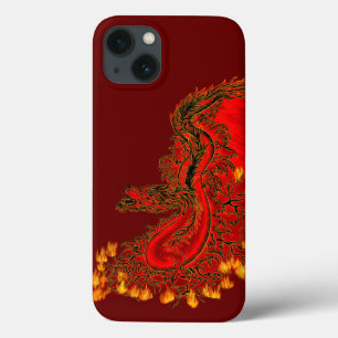 Design de ouro e vermelho do Dragão da China
