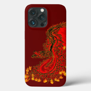 Design de ouro e vermelho do Dragão da China