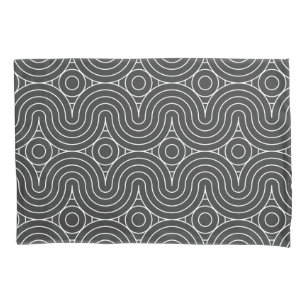 Design de Padrão Abstrato Preto e Branco Moderno