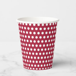 Design de padrão de bolinhas brancas em vermelho-b